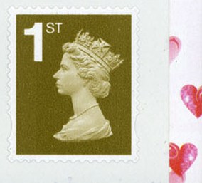 2007 GB - 1st Gold PiP (W) S-Adhesive from SA1 Booklet r2.3 MNH